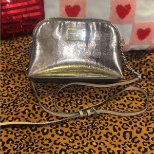 Michael Kors Metallic Silver Crossbody Bag